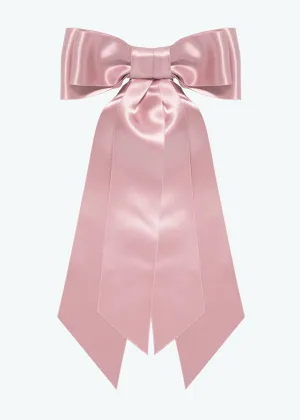 Agatha Bow Barrette -- Ballet Pink