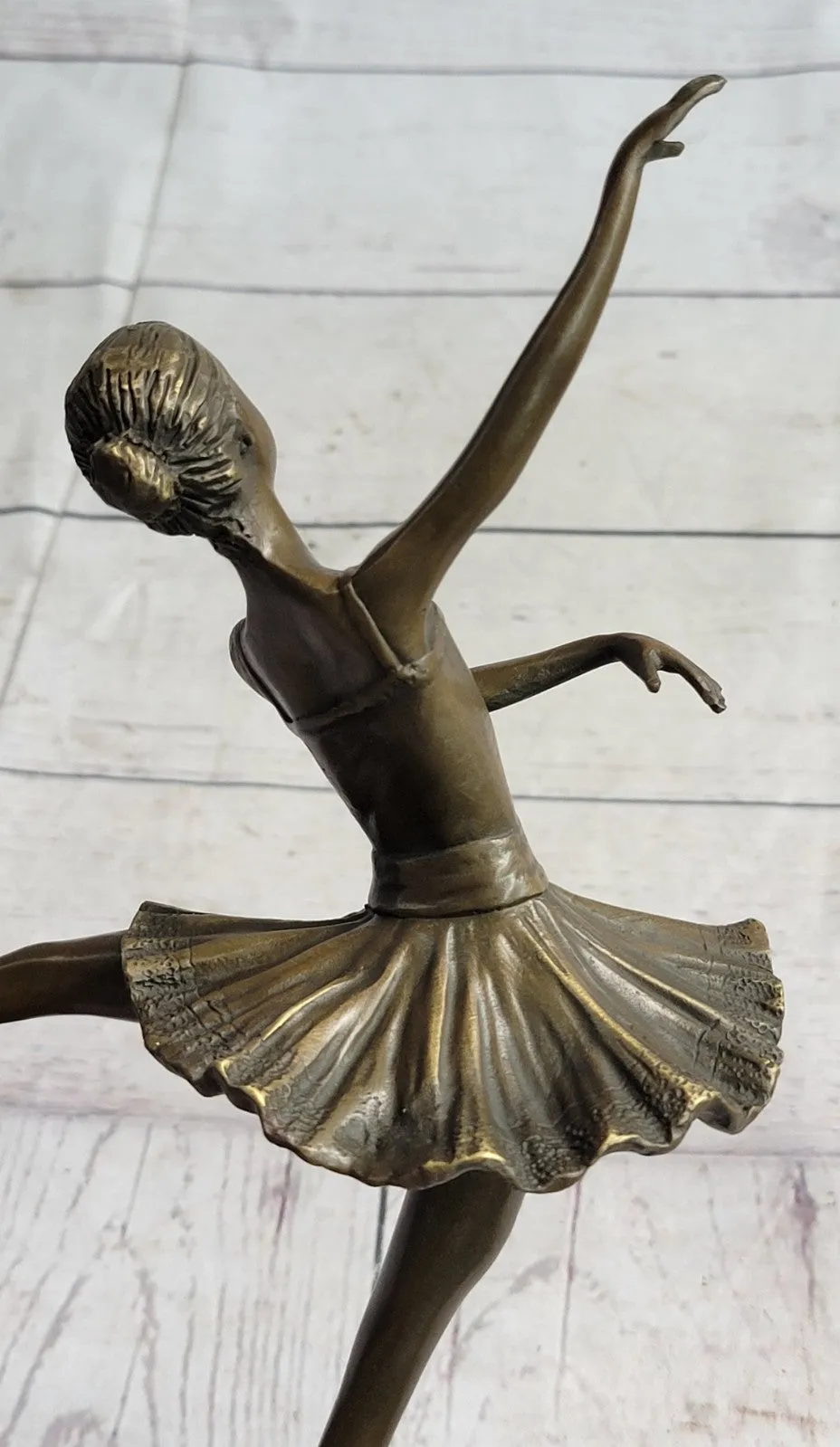 Art Deco Hot Cast Bronze Graceful Ballerina Ballet Statue Sculpture M. Lopez Gift