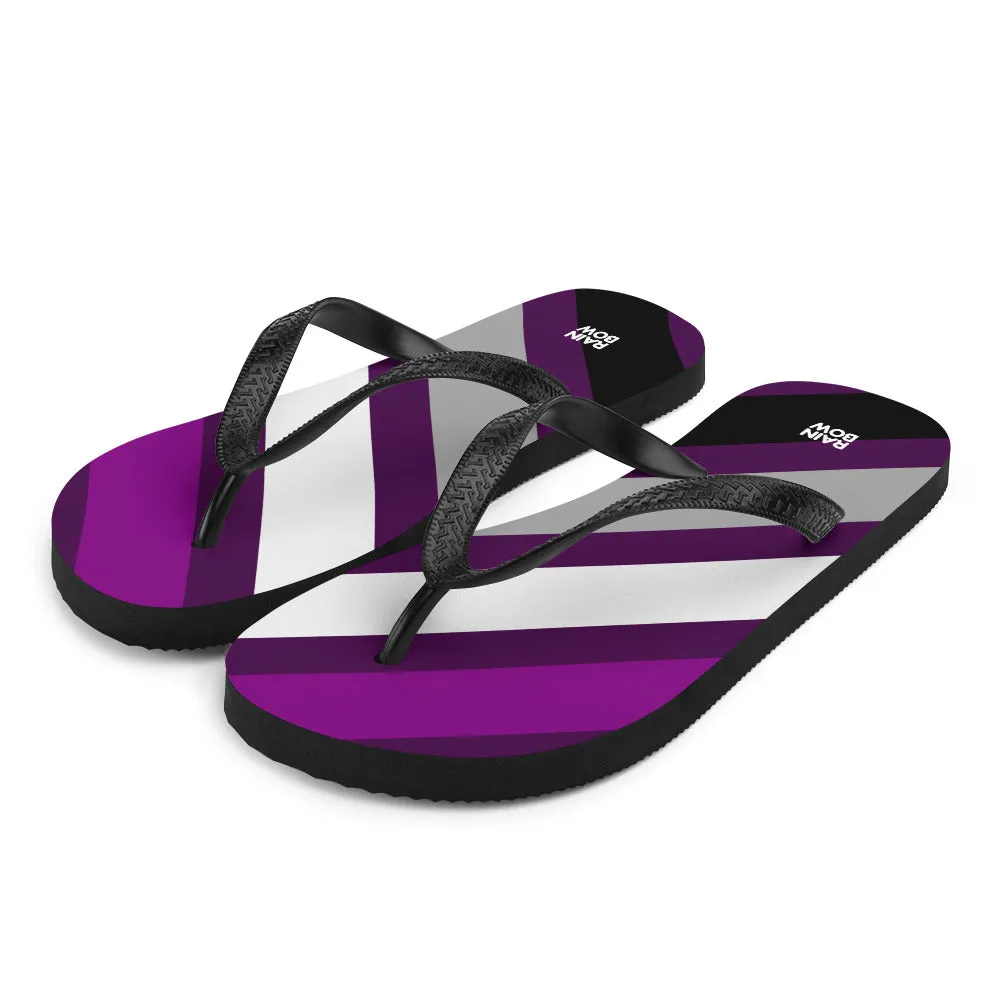 Asexual Diagonal Stripes Flip-Flops