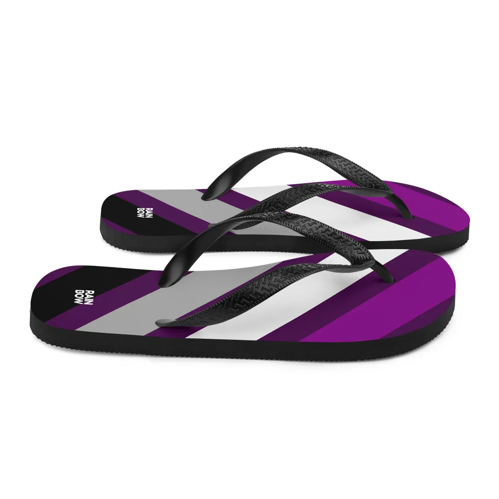 Asexual Diagonal Stripes Flip-Flops