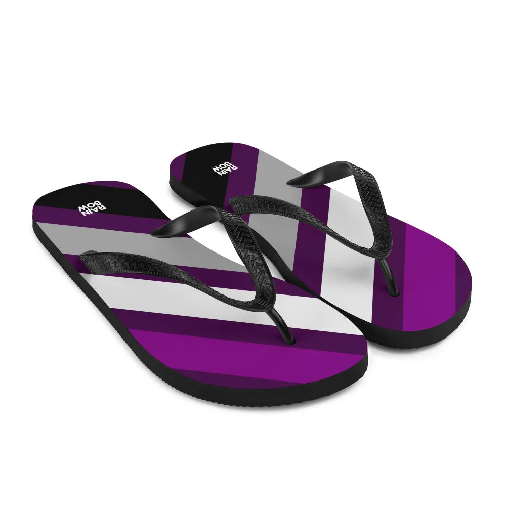 Asexual Diagonal Stripes Flip-Flops