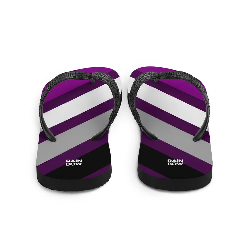 Asexual Diagonal Stripes Flip-Flops