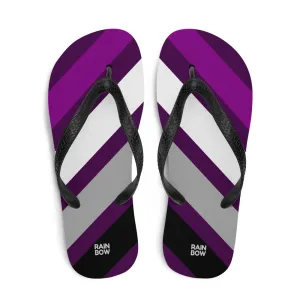 Asexual Diagonal Stripes Flip-Flops