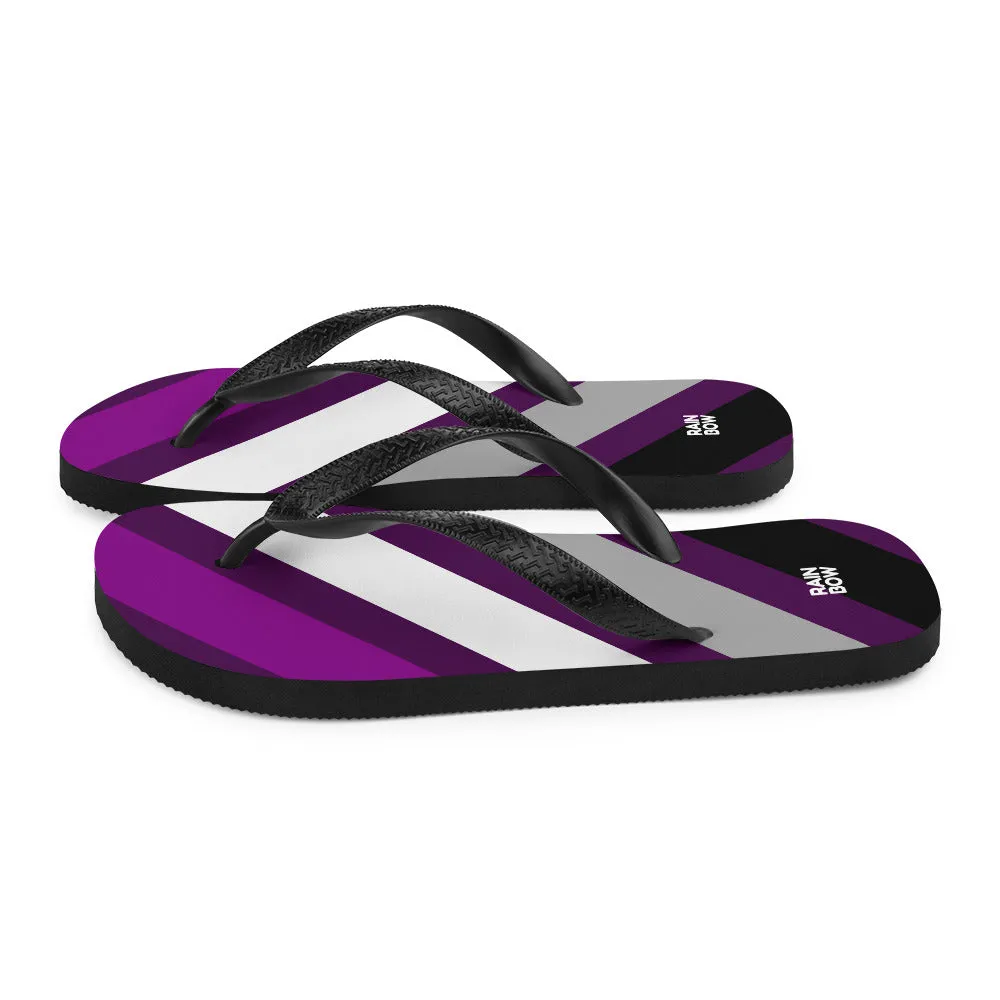 Asexual Diagonal Stripes Flip-Flops