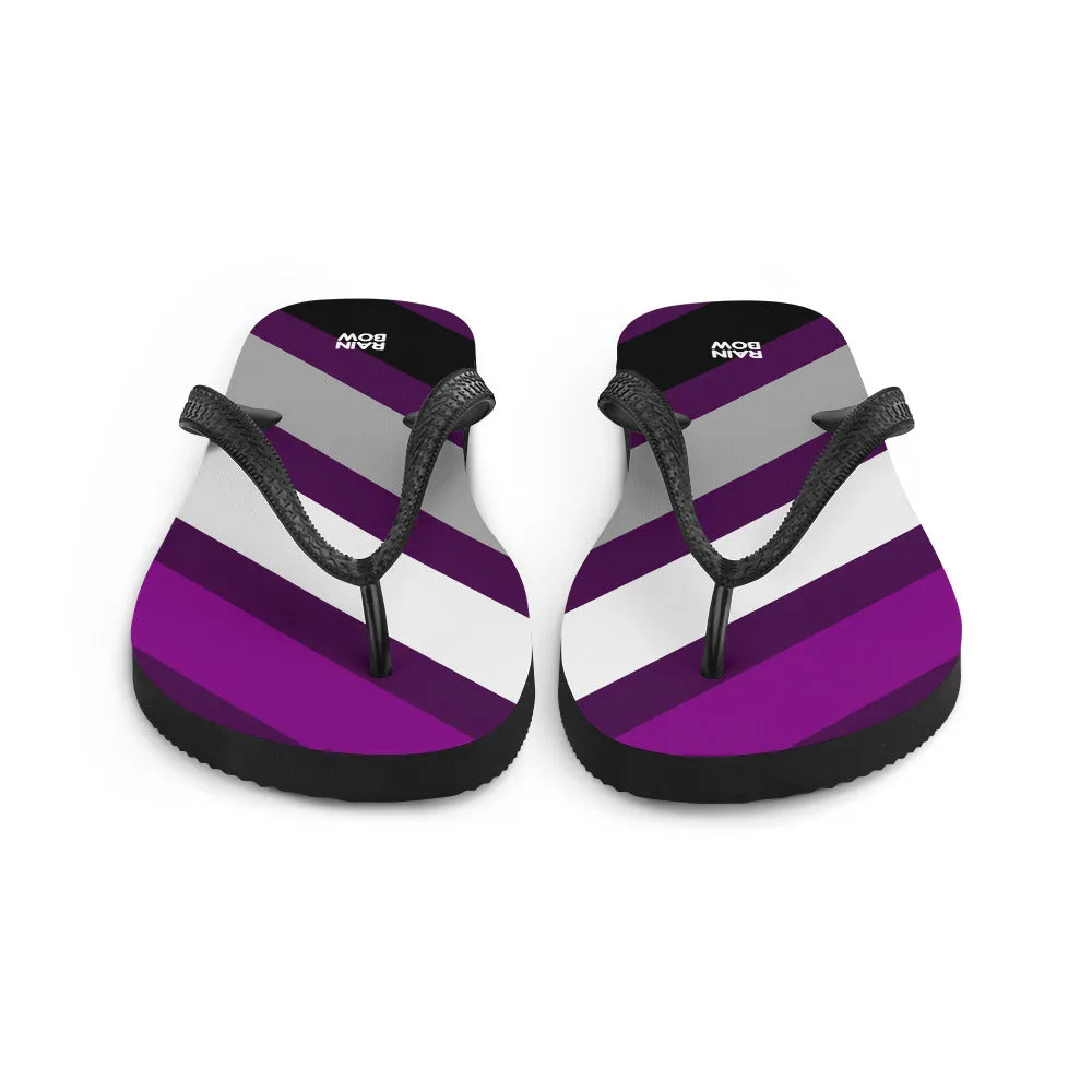 Asexual Diagonal Stripes Flip-Flops