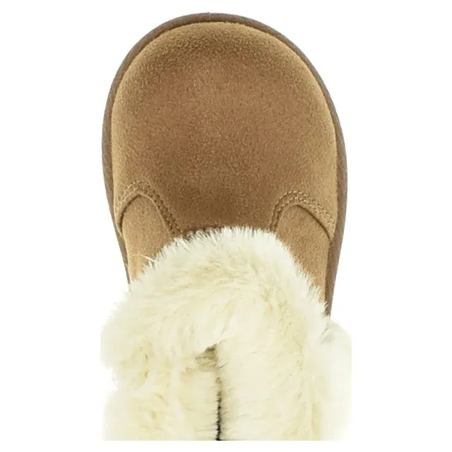 Baby Girl Faux Hook and Loop Closure Shearling Boot Sizes 2-6