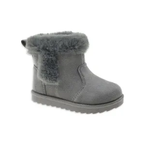 Baby Girl Faux Hook and Loop Closure Shearling Boot Sizes 2-6