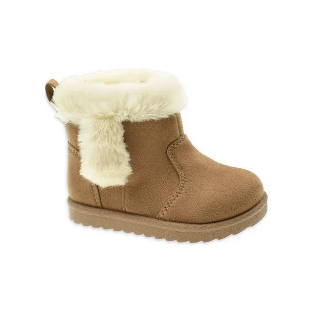 Baby Girl Faux Hook and Loop Closure Shearling Boot Sizes 2-6