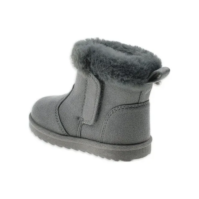 Baby Girl Faux Hook and Loop Closure Shearling Boot Sizes 2-6