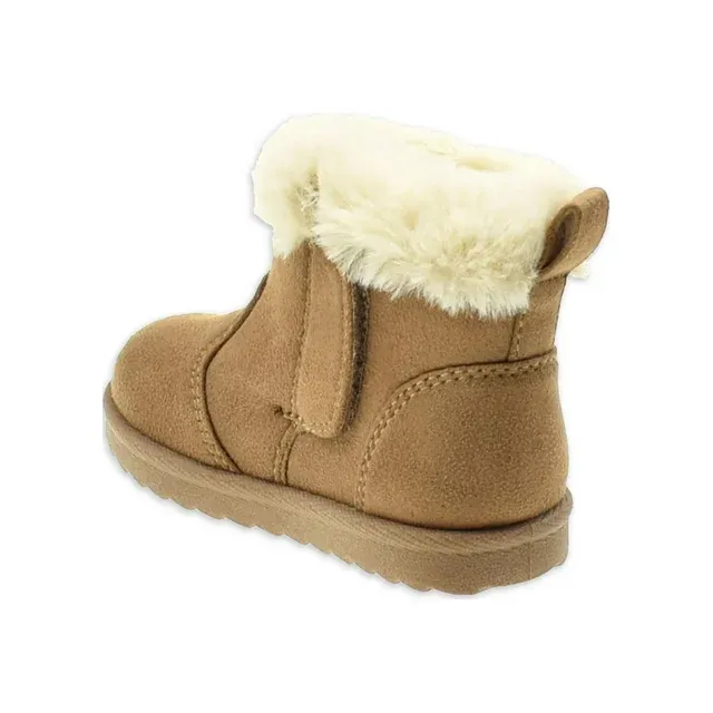 Baby Girl Faux Hook and Loop Closure Shearling Boot Sizes 2-6