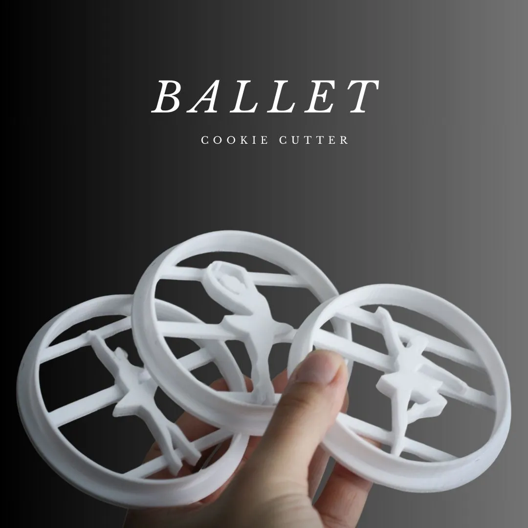 Ballet Dancers Cookie Cutter Set - 3D Dance Fondant Cutters (3 Pcs)