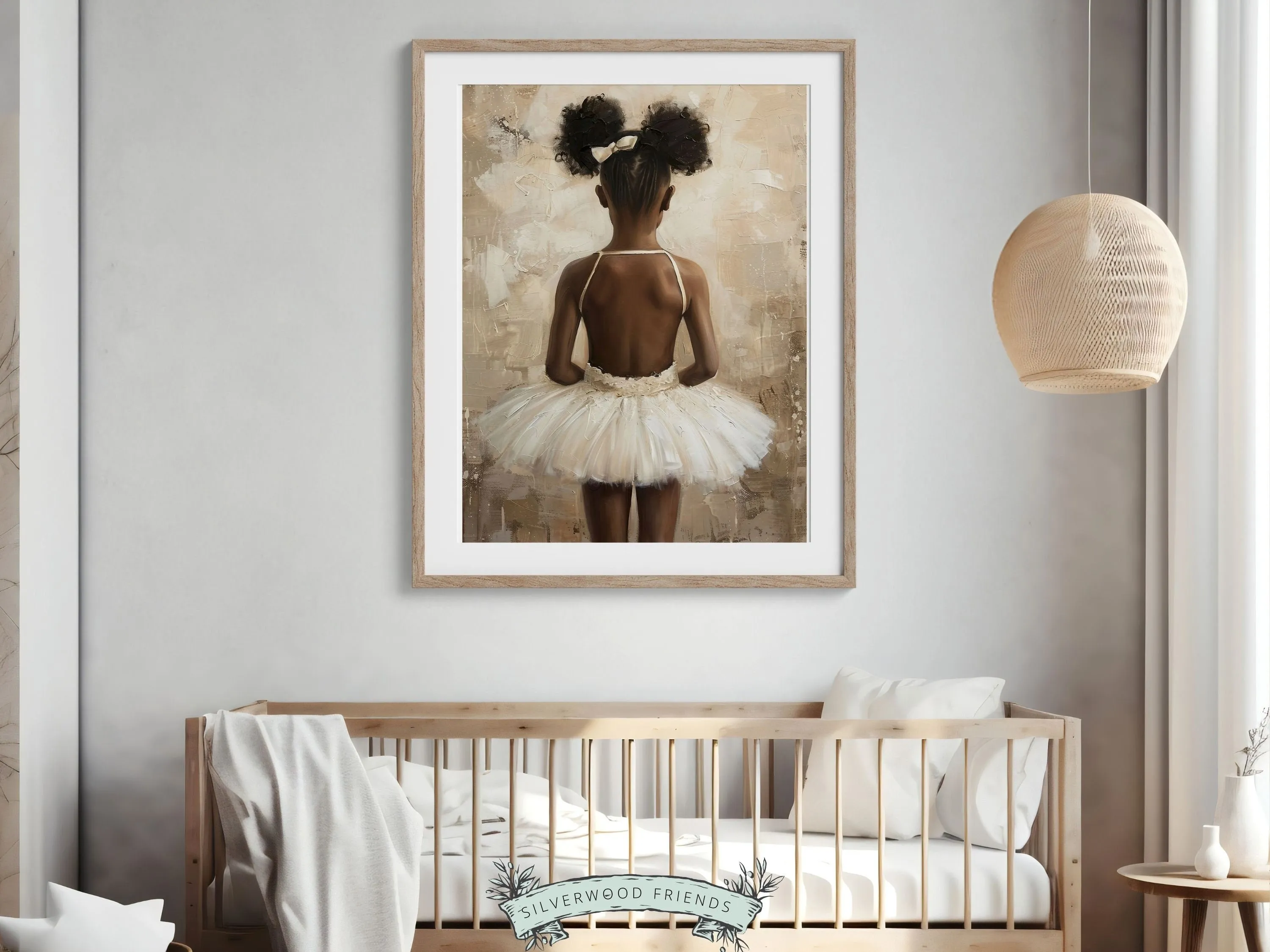 Black Ballerina Nursery Print - 001