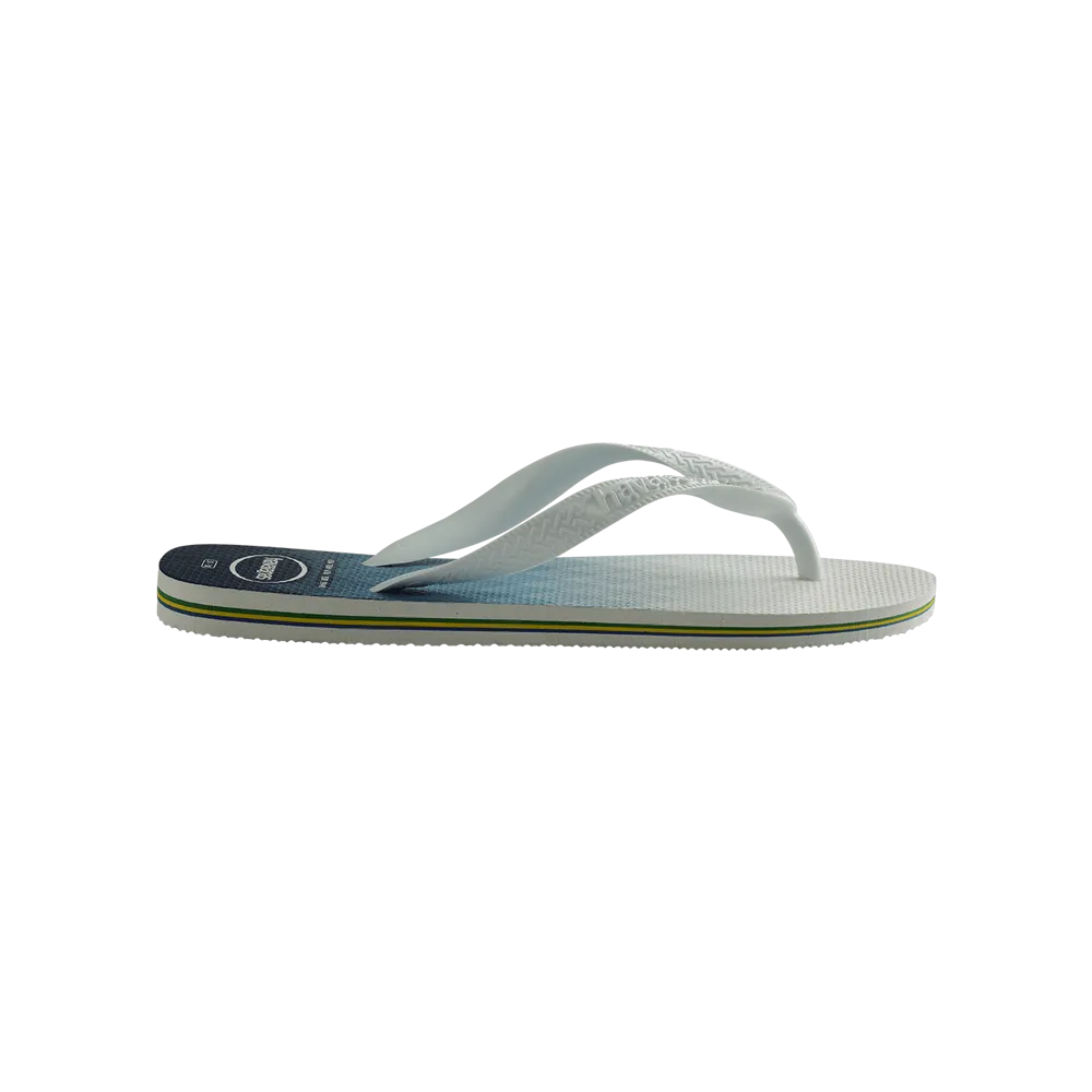 Brasil Fresh Logo Flip Flops By Havaianas, White/White/White