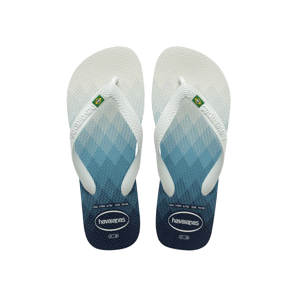 Brasil Fresh Logo Flip Flops By Havaianas, White/White/White