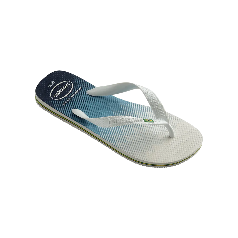 Brasil Fresh Logo Flip Flops By Havaianas, White/White/White