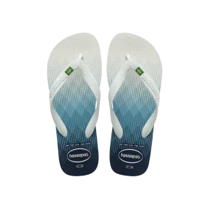 Brasil Fresh Logo Flip Flops By Havaianas, White/White/White