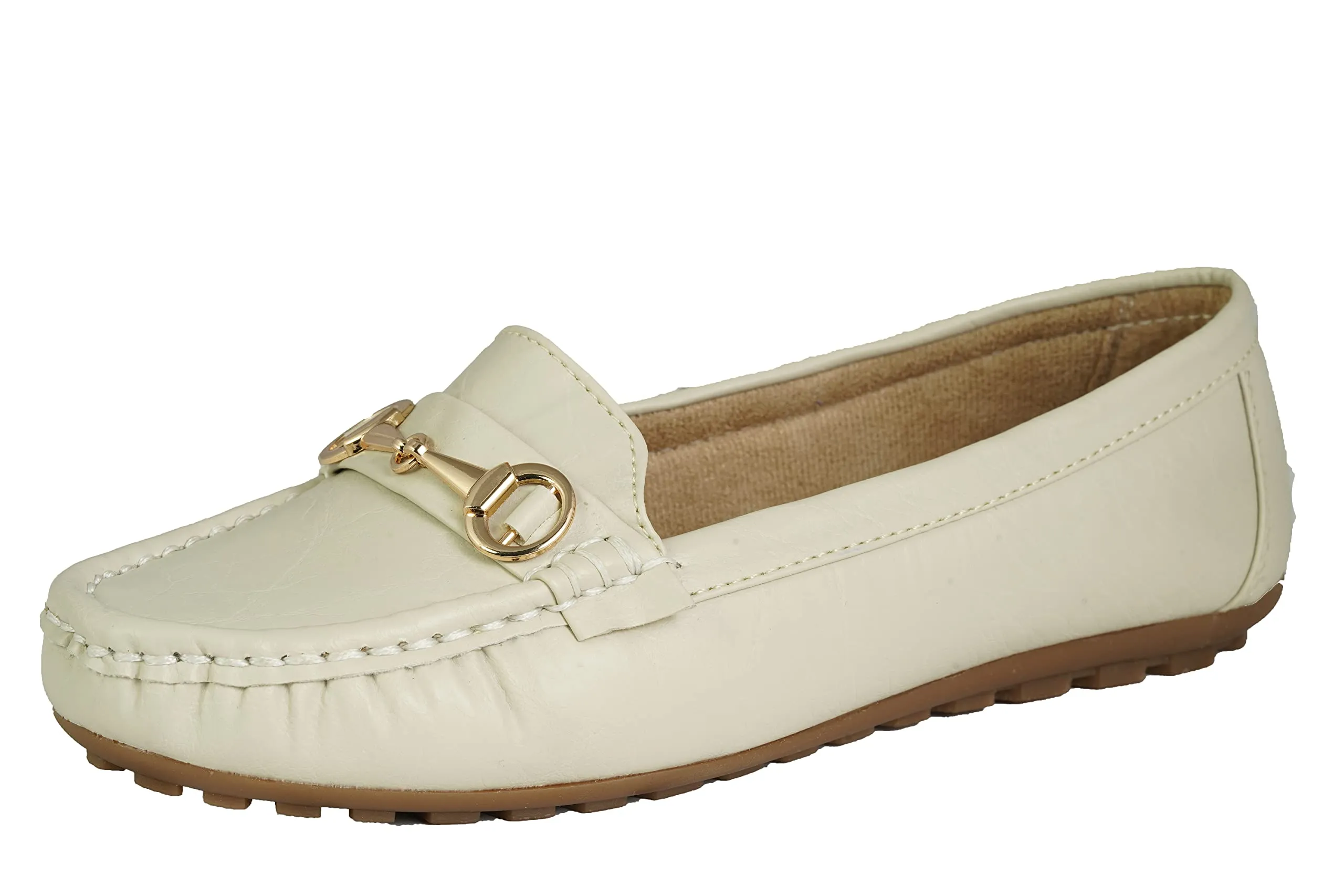 CatBird Women Cream Durable Anti Slip Loafer Shoes 5 UK