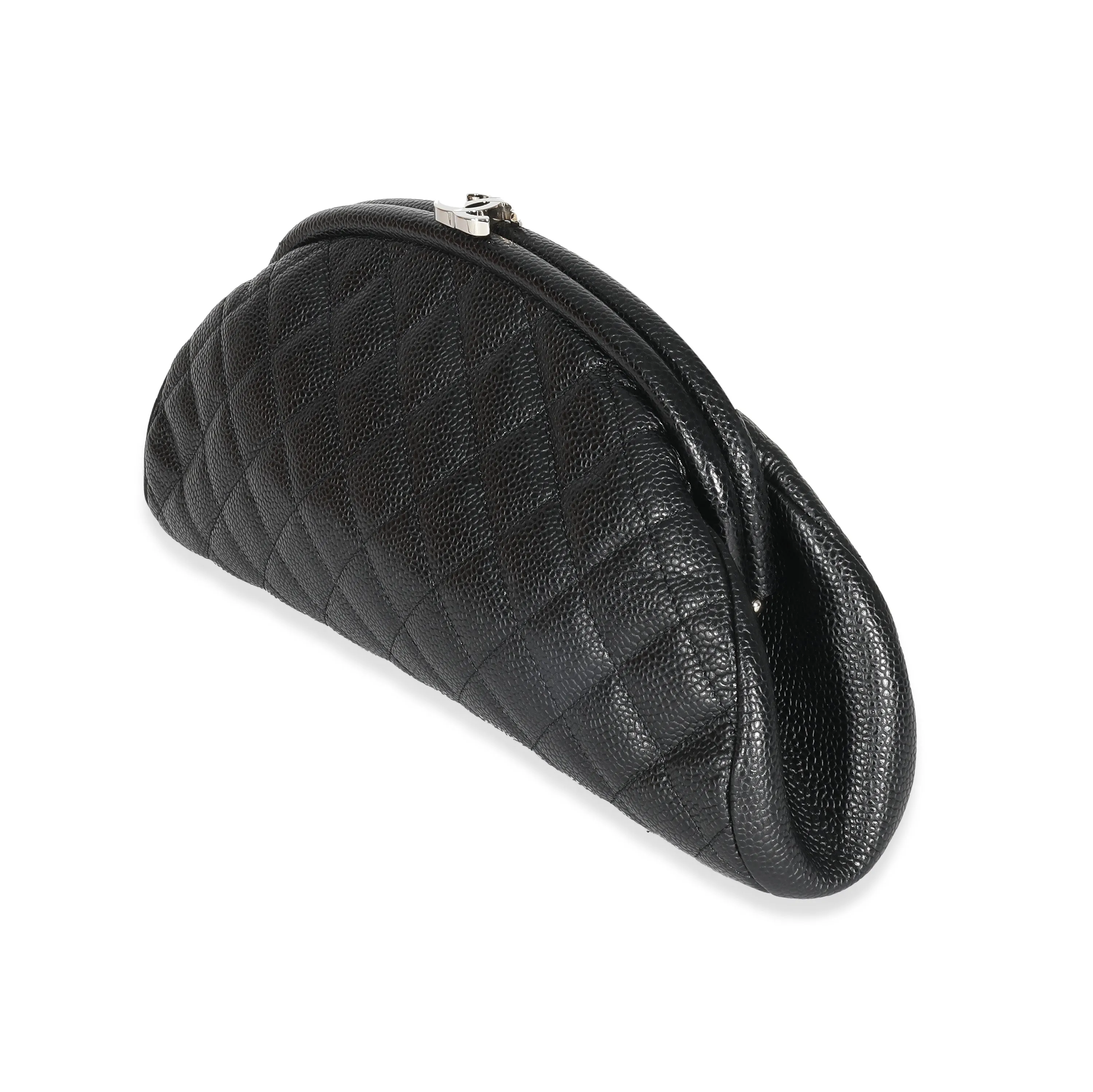 Chanel Black Quilted Caviar Timeless Clutch