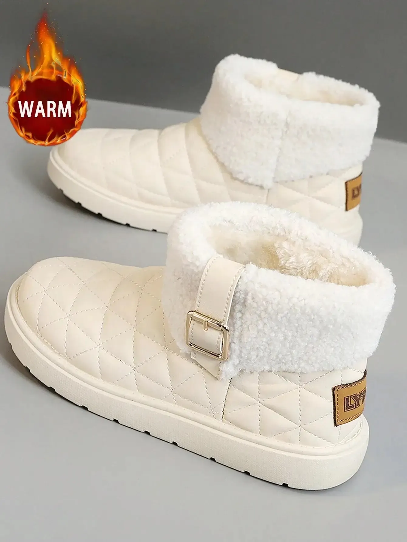 Cozy Steps: Fur-Lined Waterproof Snow Boots