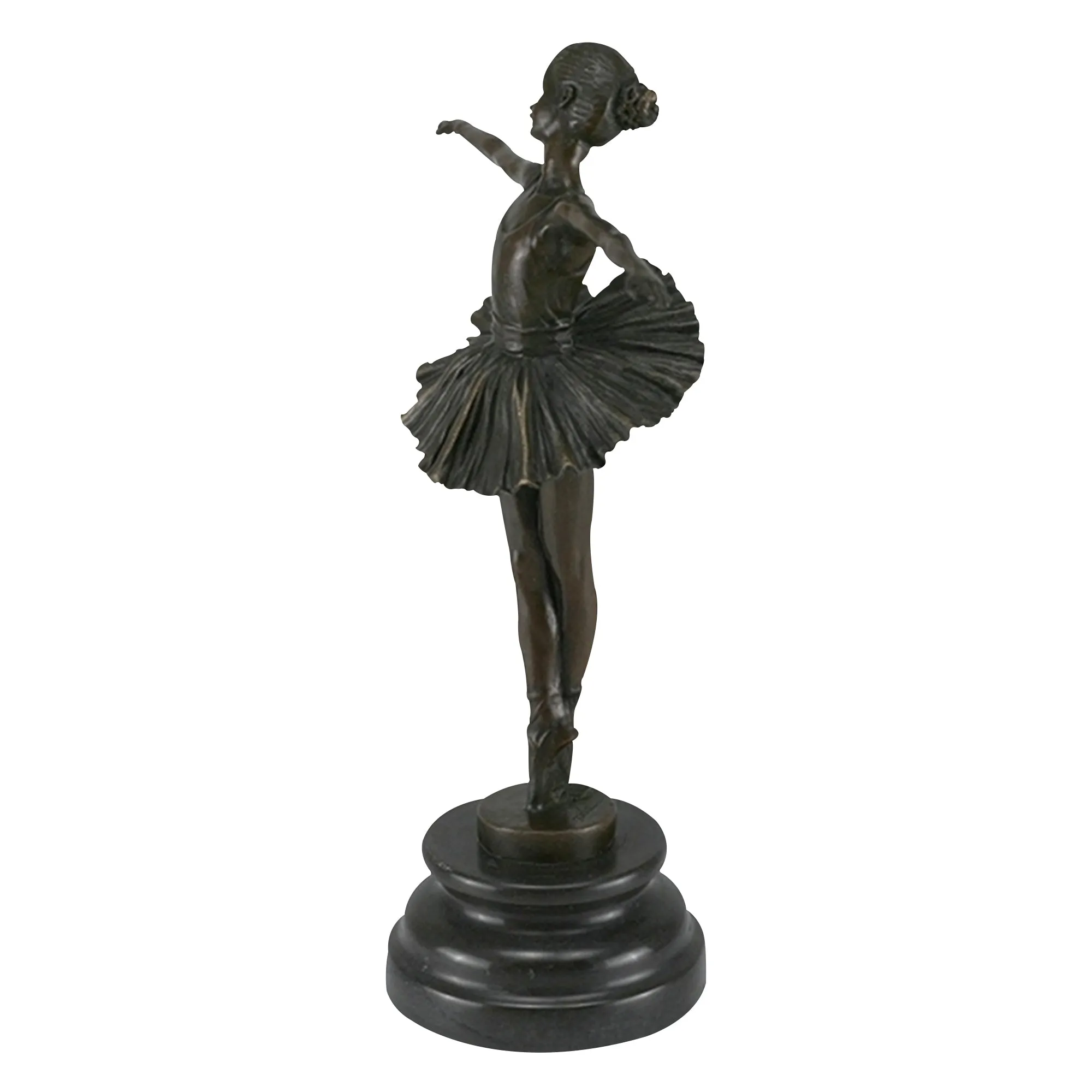 FINEST Cast Bronze Art Bronze Ballerina Sculpture - "Grace in Motion" FB-056