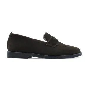 Gothenburg - Men's Dark Brown Kid Suede Loafer