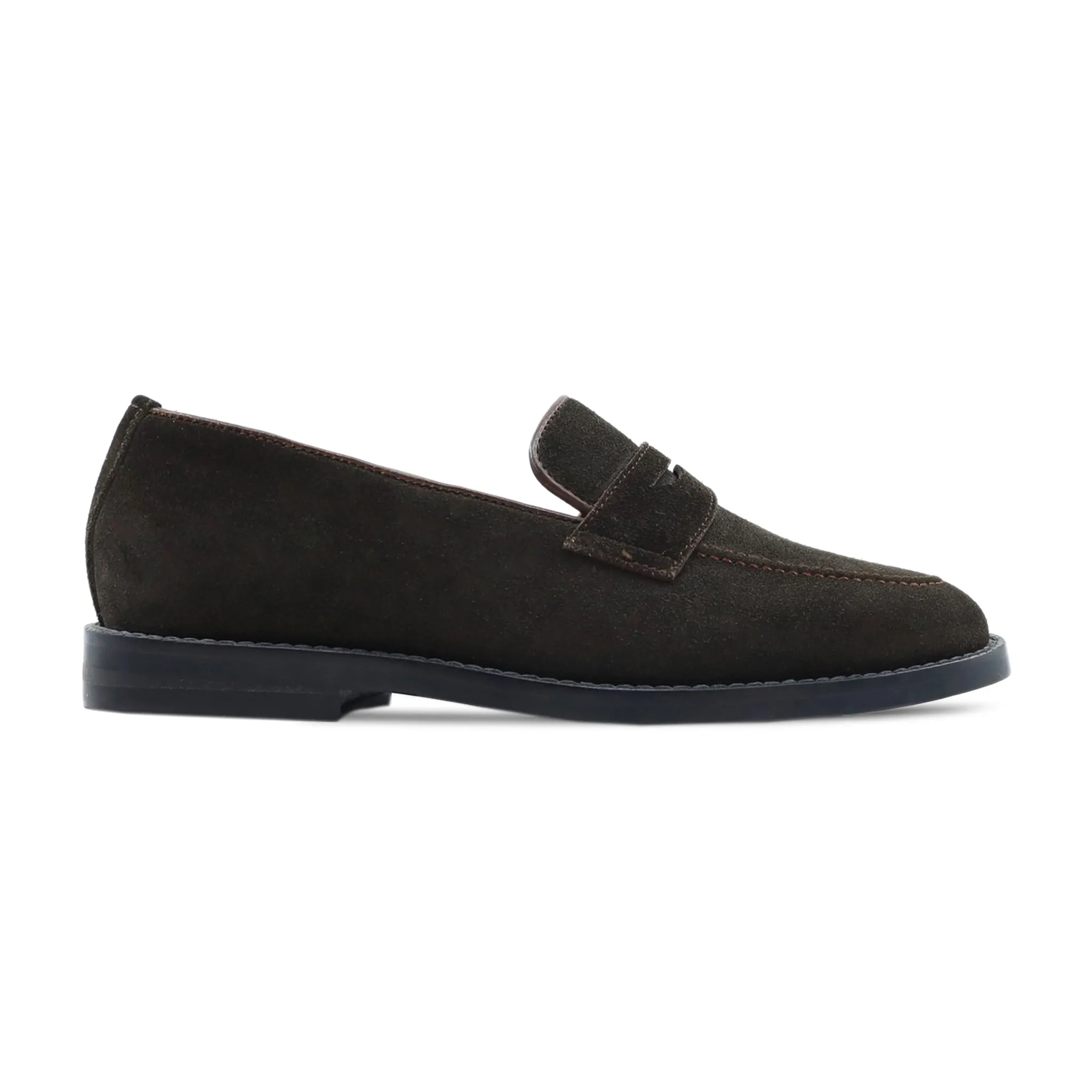 Gothenburg - Men's Dark Brown Kid Suede Loafer