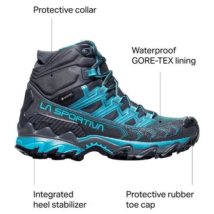 Hiking boots Ultra Raptor II Mid GTX women's La Sportiva, color Carbon/Topaz