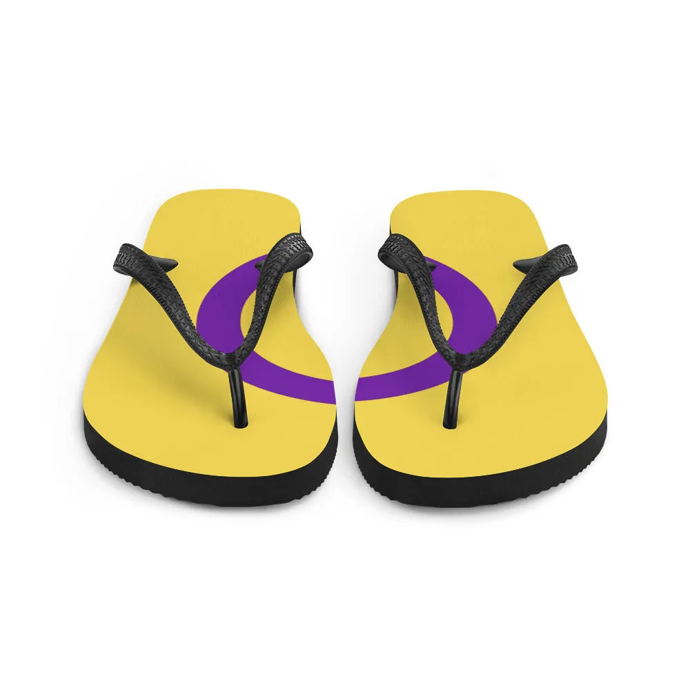 Intersex Pride Flag Flip-Flops