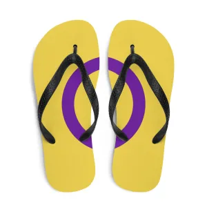 Intersex Pride Flag Flip-Flops