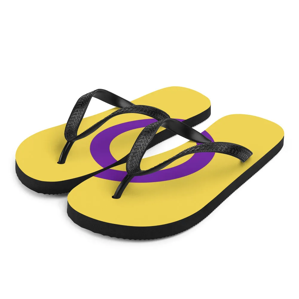 Intersex Pride Flag Flip-Flops