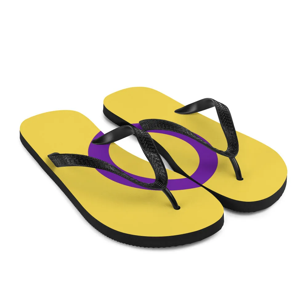 Intersex Pride Flag Flip-Flops