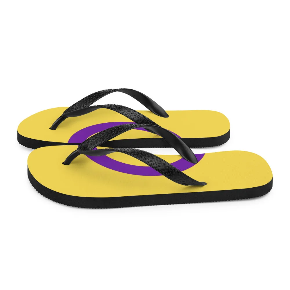 Intersex Pride Flag Flip-Flops