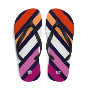 Lesbian Diagonal Stripes Flip-Flops