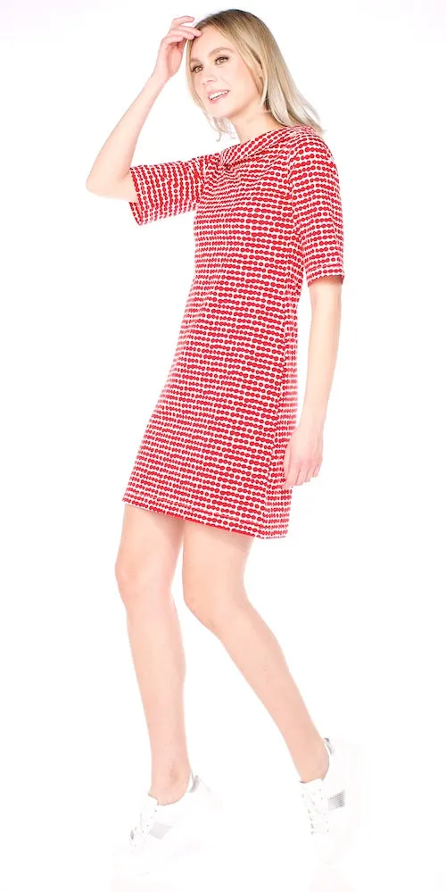 Lotte Dotte Dress, red/white