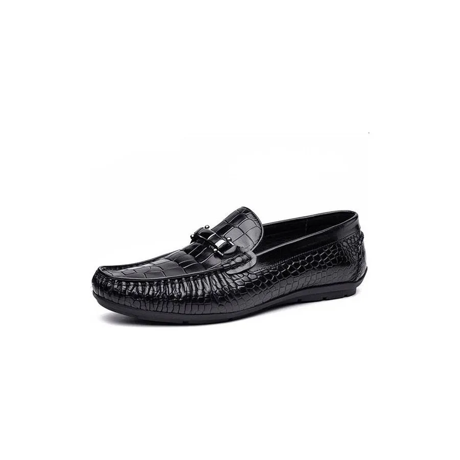 Luxury CrocLeather Alligator Pattern Oxford Loafers