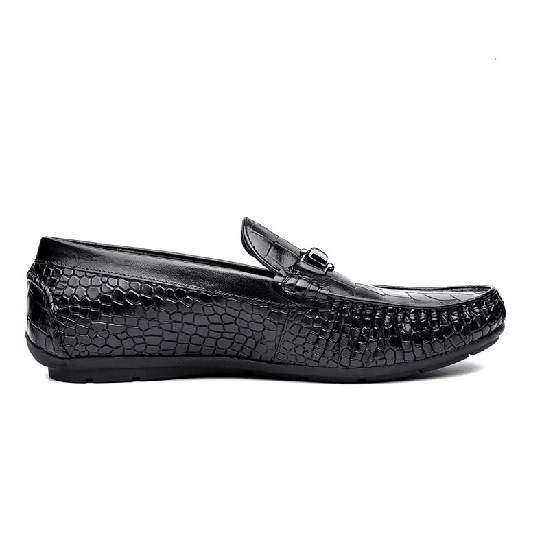 Luxury CrocLeather Alligator Pattern Oxford Loafers