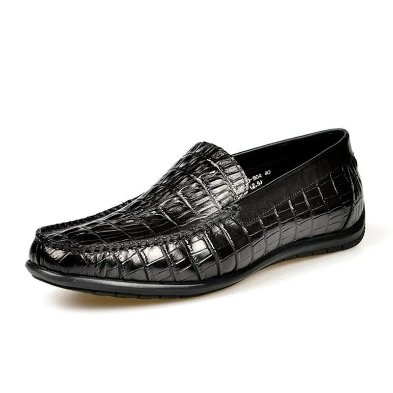 Luxury CrocLeather Daily Business Slip On Loafers