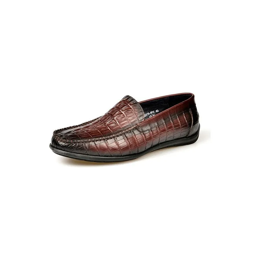 Luxury CrocLeather Daily Business Slip On Loafers