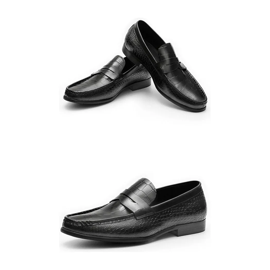 Luxury CrocTex Slip On Brogues Loafers