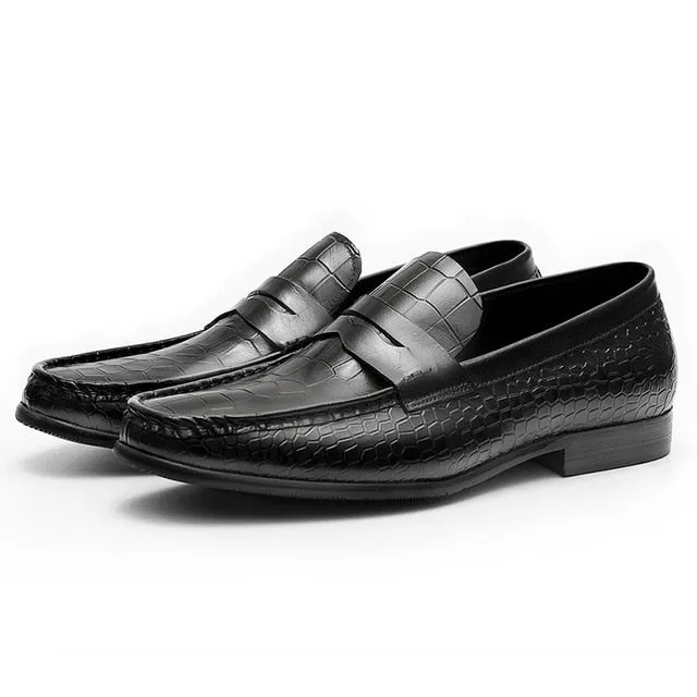 Luxury CrocTex Slip On Brogues Loafers