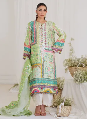 Marta Apple Green Shirt And Dupatta