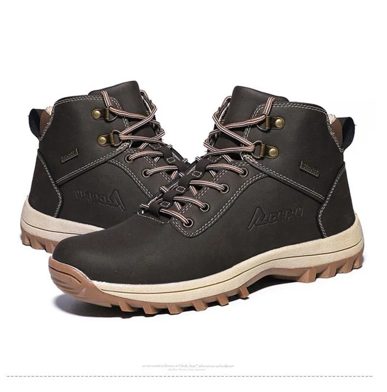 Men's Fashion Winter Snow Boots Male Casual Shoes Adult Quality Rubber High Top Shoes - MSWRB50422