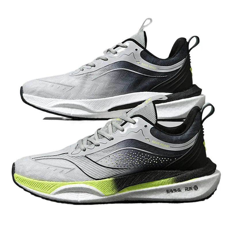 Men's Full Palm Carbon Plate Running Shoes, Non-Slip Shock-Absorbing Sneakers