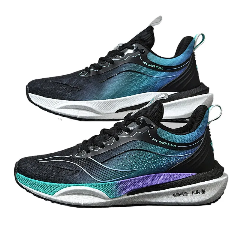 Men's Full Palm Carbon Plate Running Shoes, Non-Slip Shock-Absorbing Sneakers