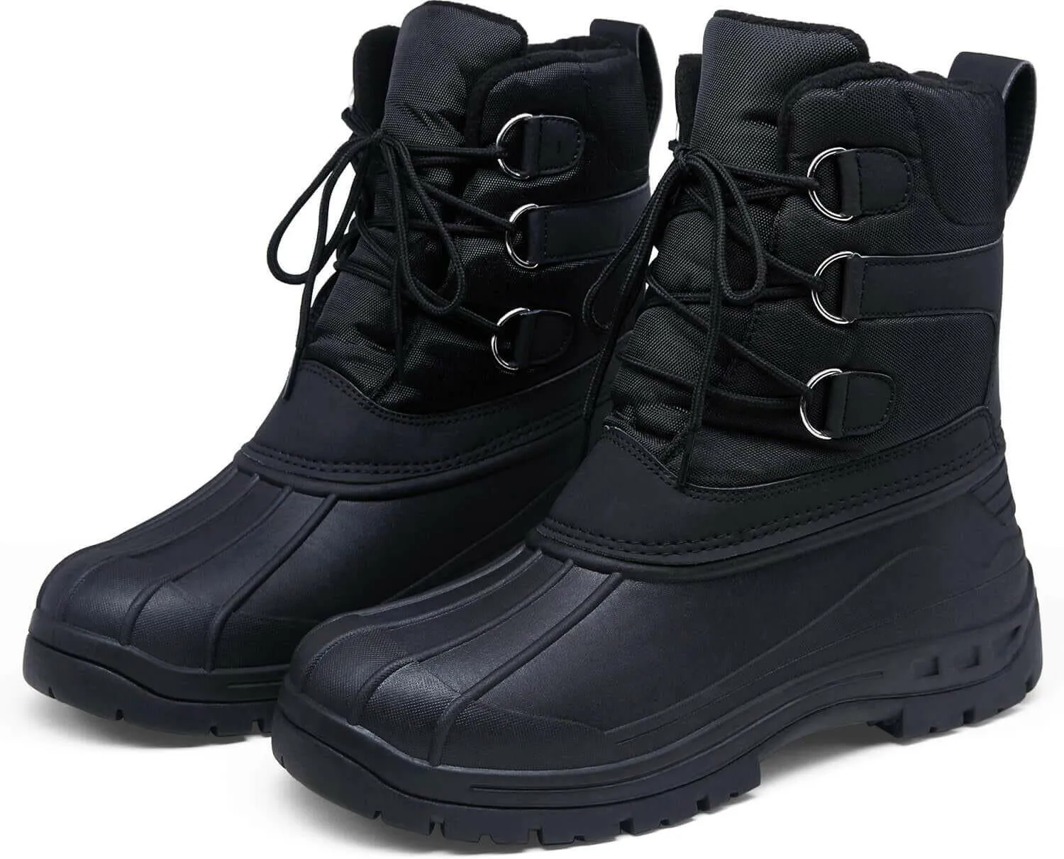 Men'S Winter Boots Lightweight Waterproof Snow Boots for Men Fur Warm Mens Boots