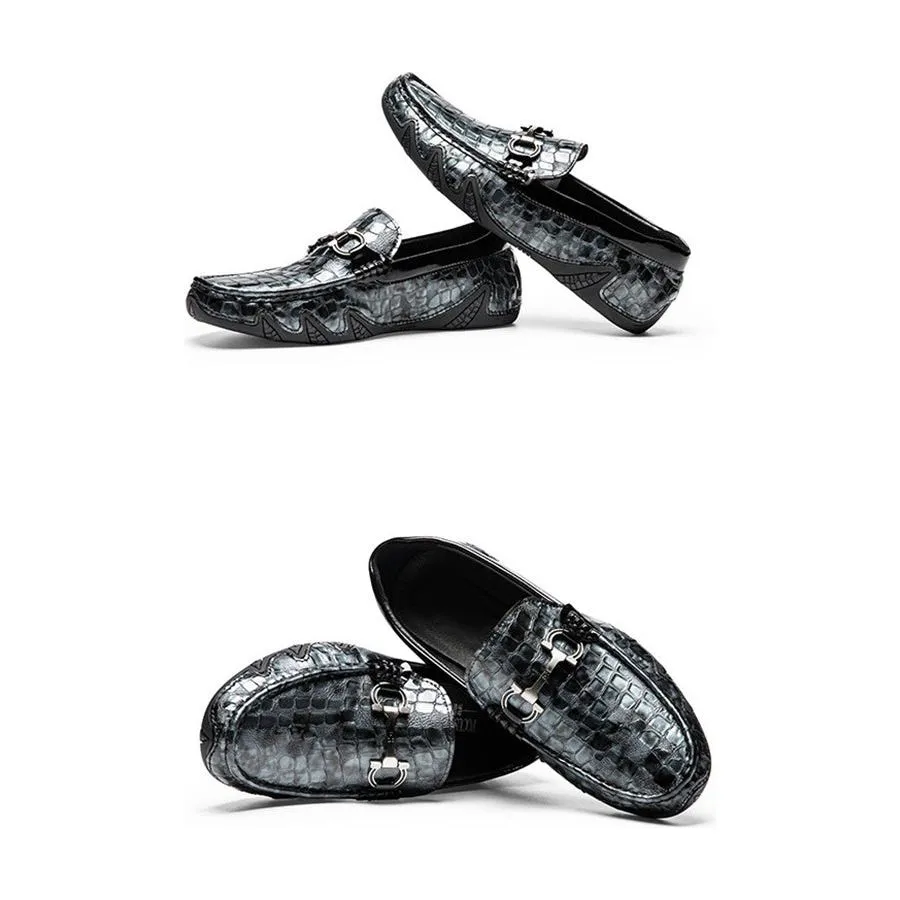 MooLuxe Alligator Slip-On Loafers