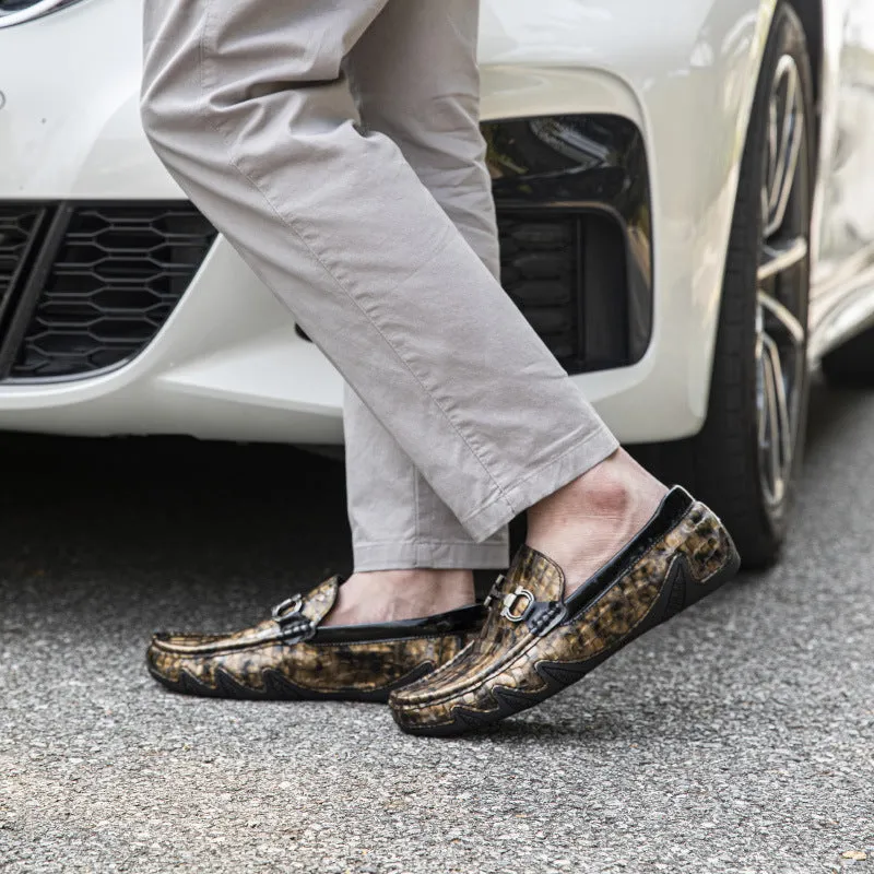 MooLuxe Alligator Slip-On Loafers