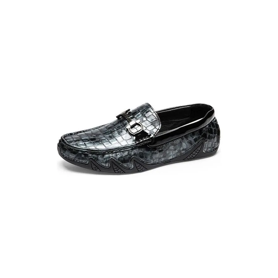 MooLuxe Alligator Slip-On Loafers