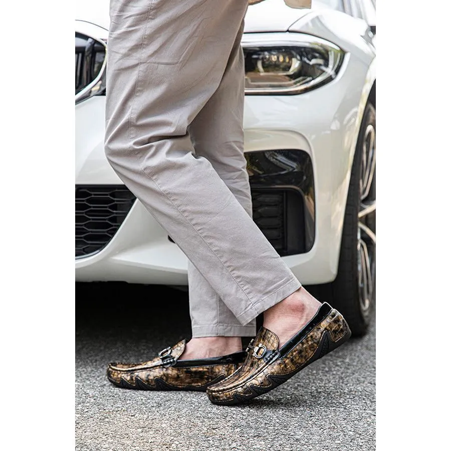 MooLuxe Alligator Slip-On Loafers