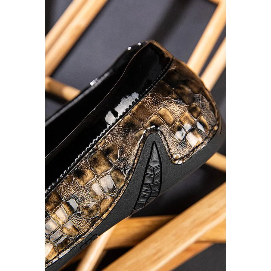 MooLuxe Alligator Slip-On Loafers